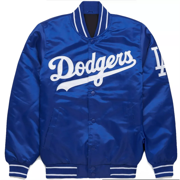 Los Angeles Dodgers MLB Blue Satin Baseball Jacket