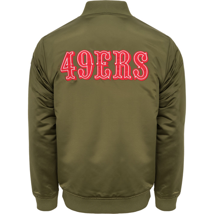 San Francisco 49ers green bomber jacket patches

