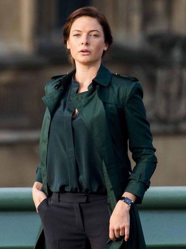 Elegant Mission Impossible 5 Rebecca Ferguson coat for women in USA