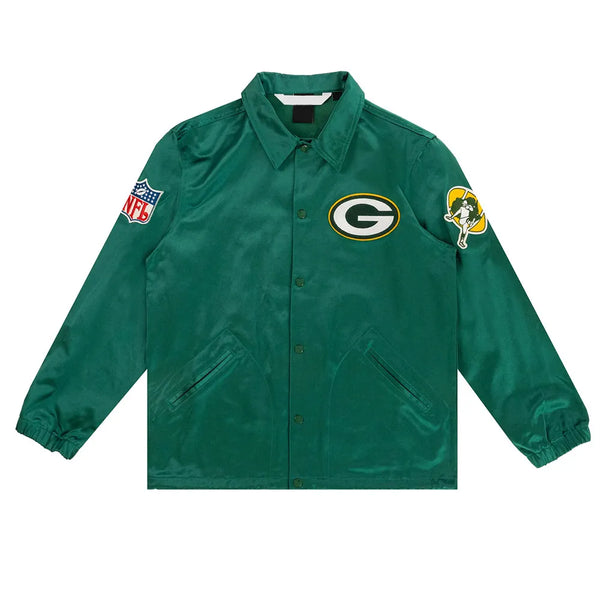 Shop NFL Green Bay Packers Satin Jacket Men and Women