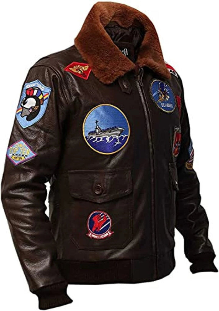 Tom Cruise inspired flight bomber leather jacket