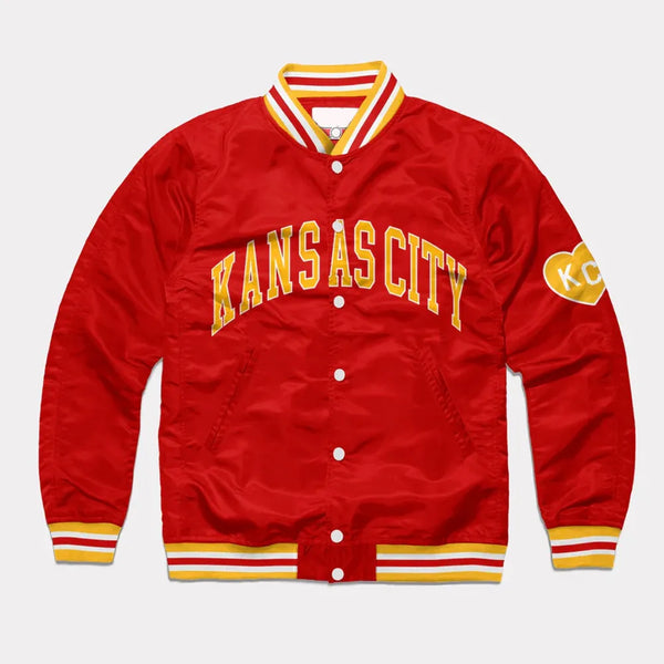 Shop NFL Arch Kansas City Satin Jacket Men and Women