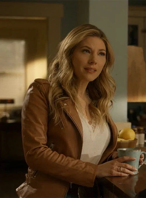 Stylish Leather Jacket from Big Sky by Katheryn Winnick
