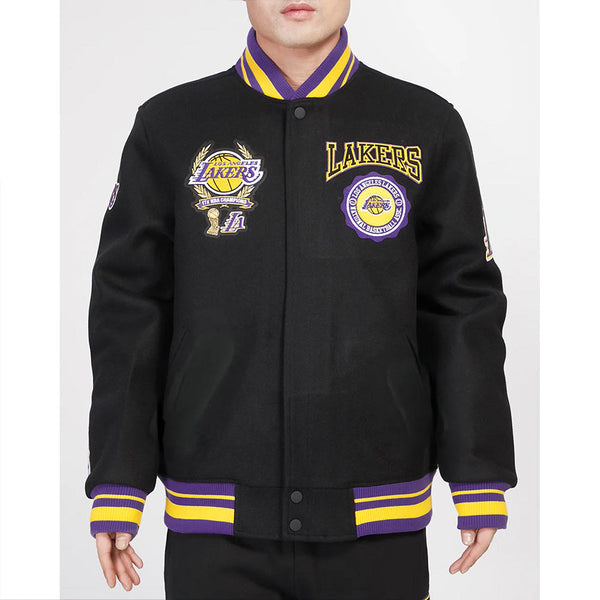 la-lakers-crest-emblem-classic-rib-varsity-wool-jacket- Front View