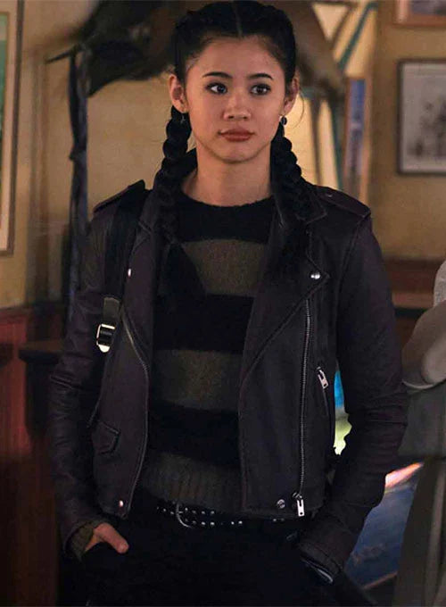 Nancy Drew Leah Lewis black leather jacket for a stylish look in USA