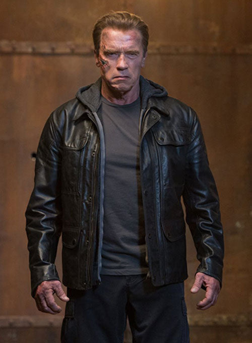 Terminator Genisys Black Style leather Jacket