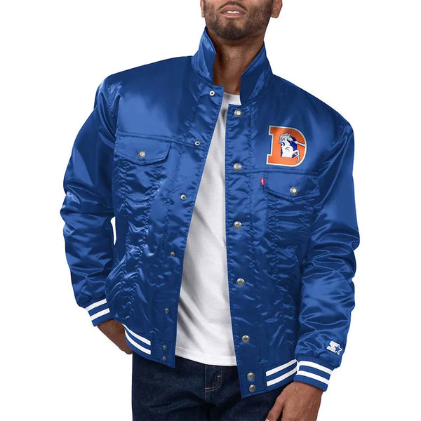 NFL Denver Broncos Satin Jacket Men and Women