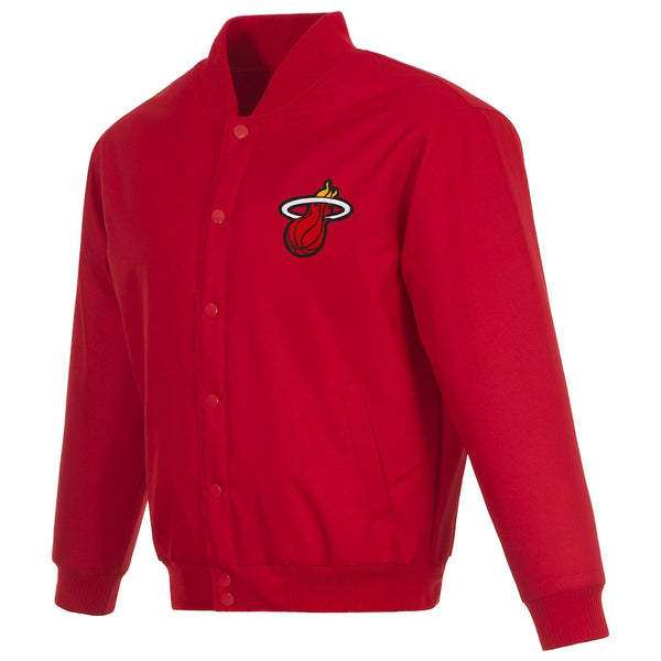 Shop NBA Miami Heat Red Twill Full-Snap Jacket