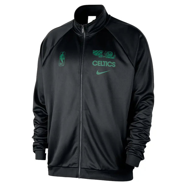 Shop NBA Men's Boston Celtics Black Courtside Pique Club Full-Zip Track Jacket
