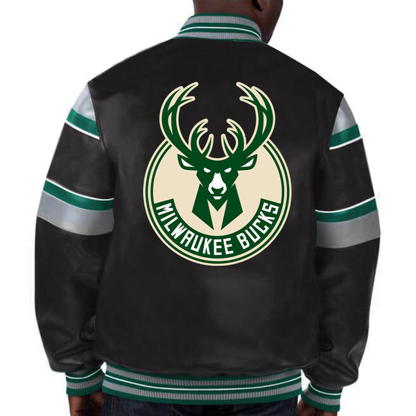 NBA Milwaukee Bucks Leather Jacket For Men and Women