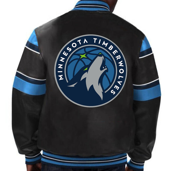 NBA Minnesota Timberwolves Leather Jacket For Men and Women