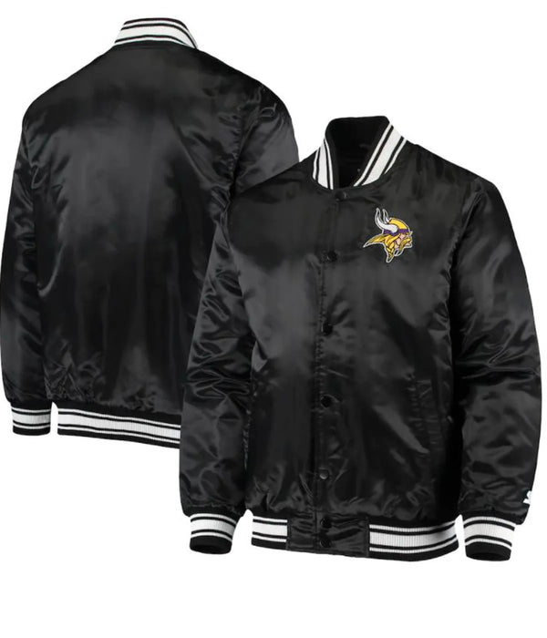 NFL Minnesota Vikings Satin Jacket Men and Women