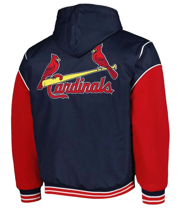 Cardinals hooded satin baseball jacket

