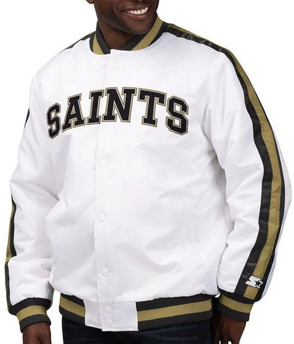 NFL New Orleans Saints Satin Jacket Men and Women