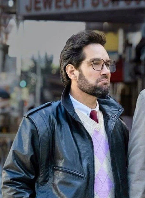 Get the Shrink Next Door Vibe: Paul Rudd Leather Jacket in France style