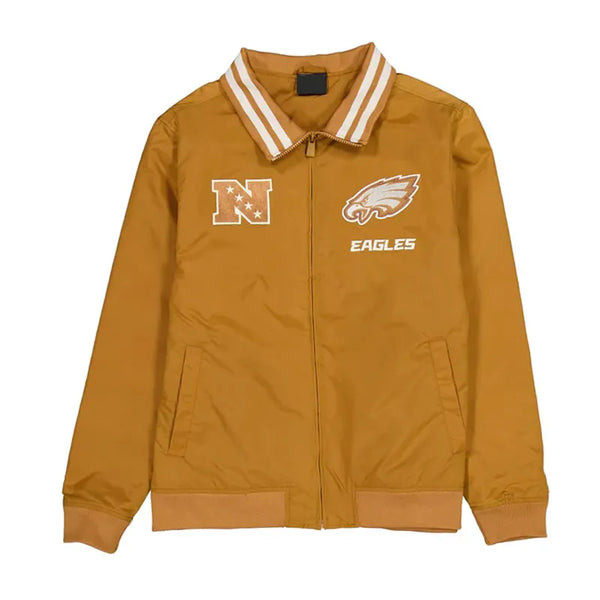Philadelphia Eagles light bronze nylon logo jacket

