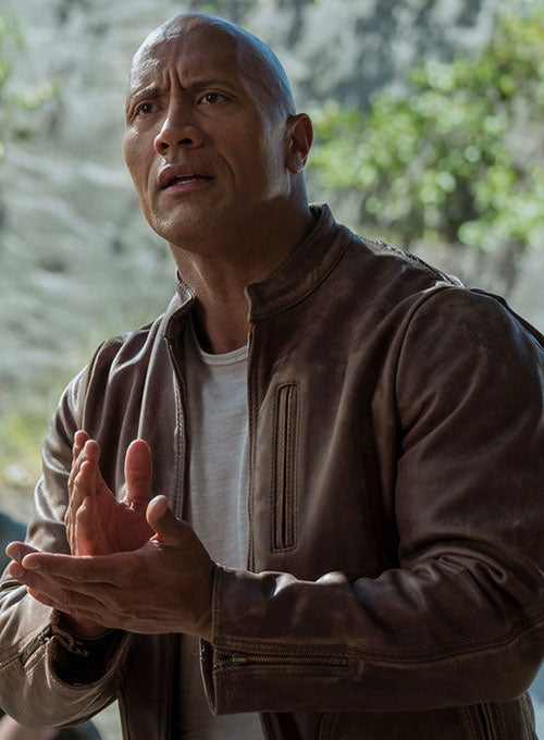 Rampage Dwayne Johnson Leather Brown Jacket