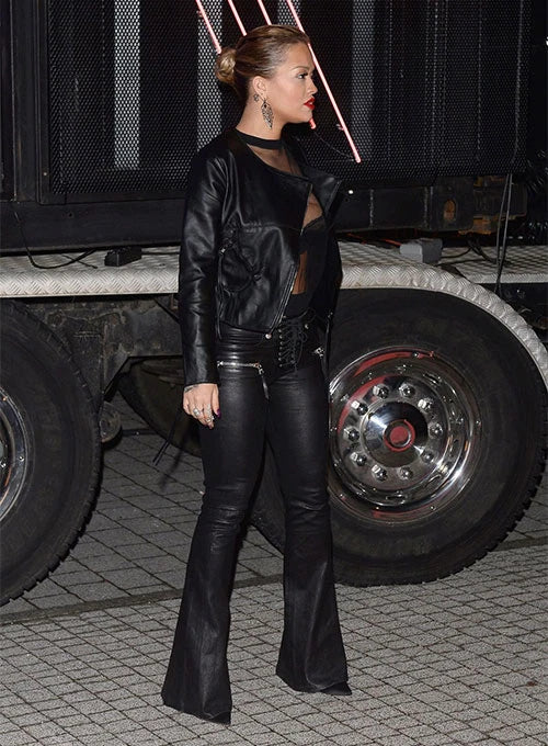 Shop RITA ORA LEATHER JACKET