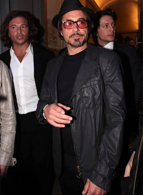 Sophisticated Leather Blazer Worn by Robert Downey Jr in United state market