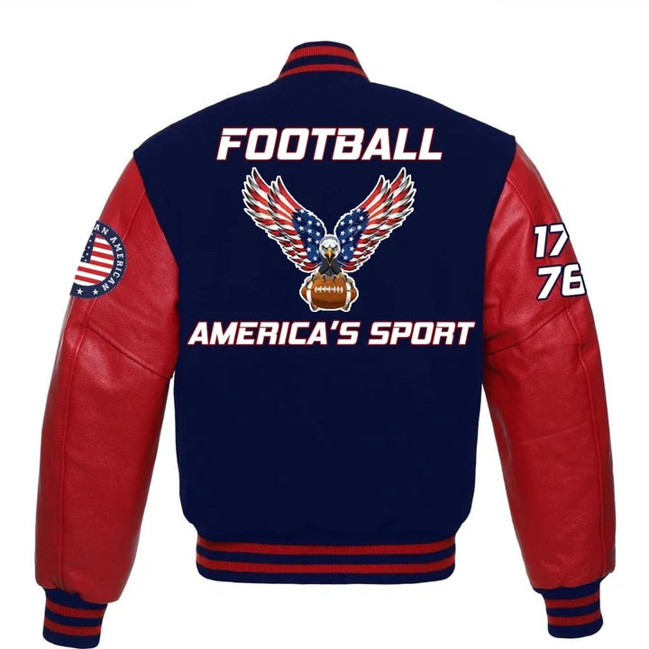 American Football Jacket back view in German market