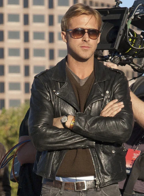 Shop RYAN GOSLING SONG TO SONG LEATHER JACKET