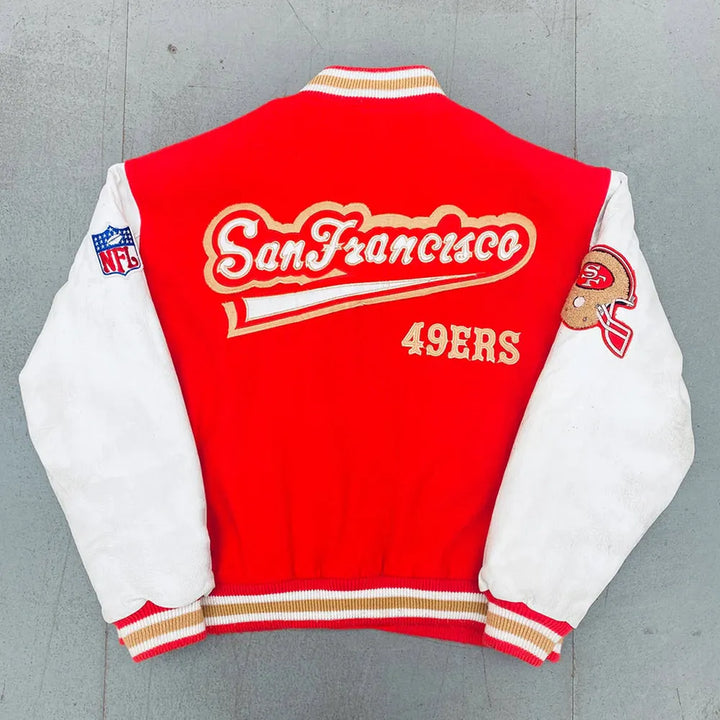 Classic San Francisco 49ers 1990 letterman jacket in USA