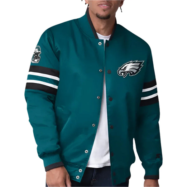 Shop NFL Scout I Philadelphia Eagles Satin Jacket Men and Women