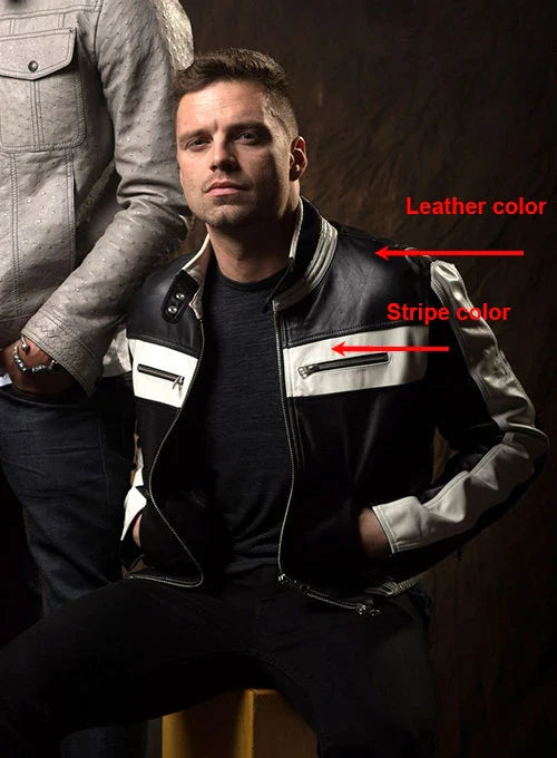 Modern stylish men's leather jacket