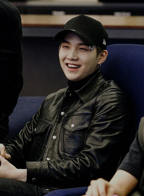 Min Yoon-gi inspired leather jacket

