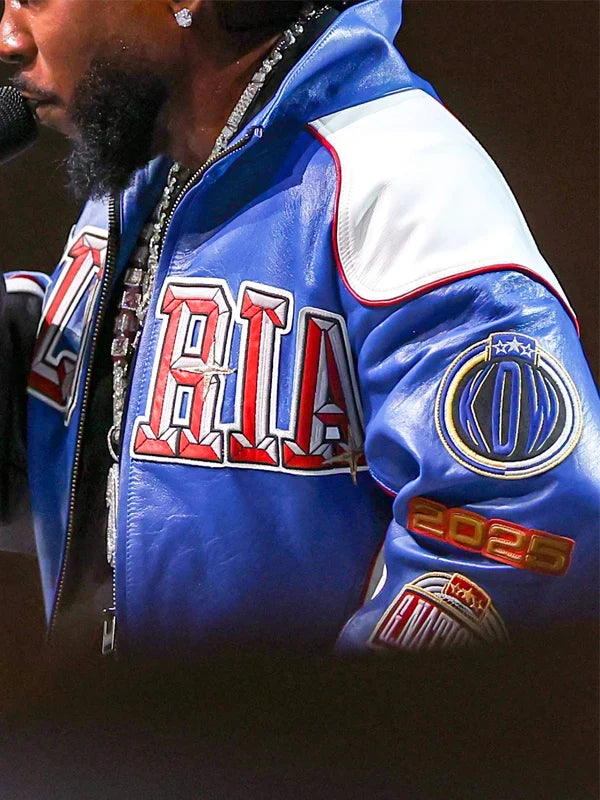 Super Bowl black jacket worn by Kendrick Lamar