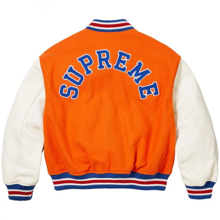 Supreme Tiger Varsity Jacket with tiger design in American style