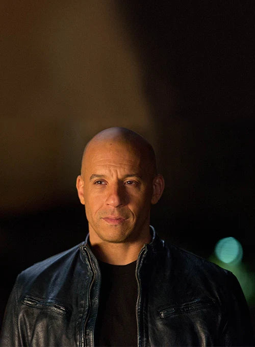 front view vin diesel black jacket