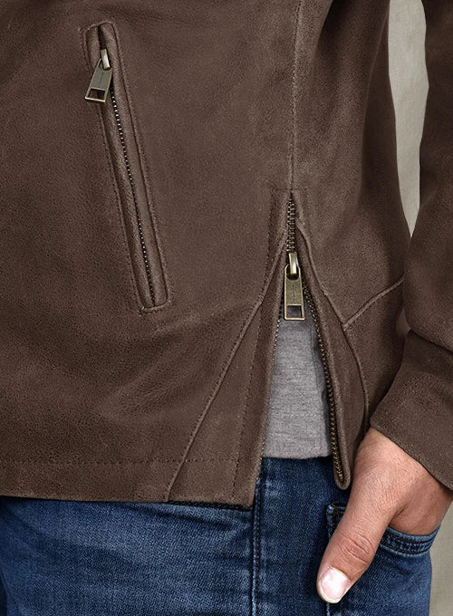 Tom Cruise's distressed leather jacket in War of the Worlds in USA market