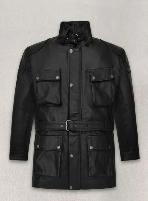 Will Smith I Am Legend real leather jacket front view