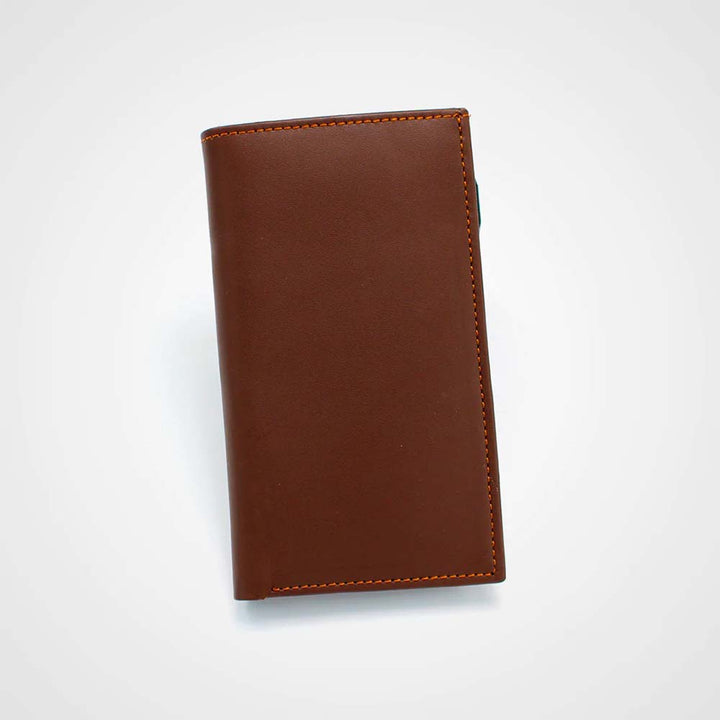 Premium Leather Dark Brown Wallet back view in France style