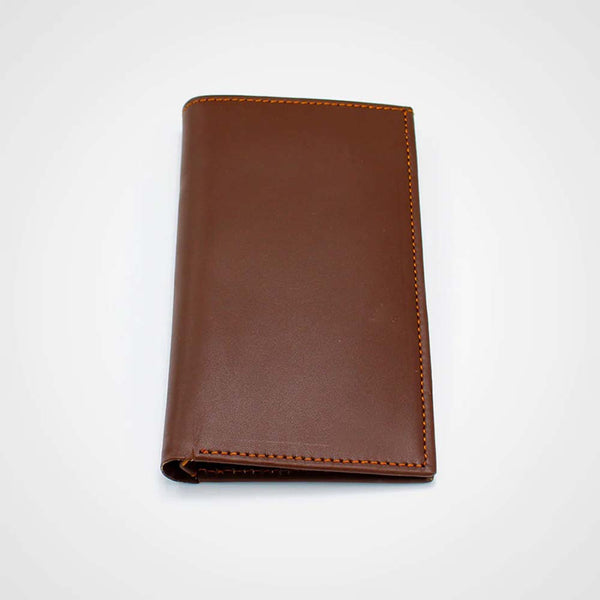 Premium Leather Dark Brown Wallet front view in USA