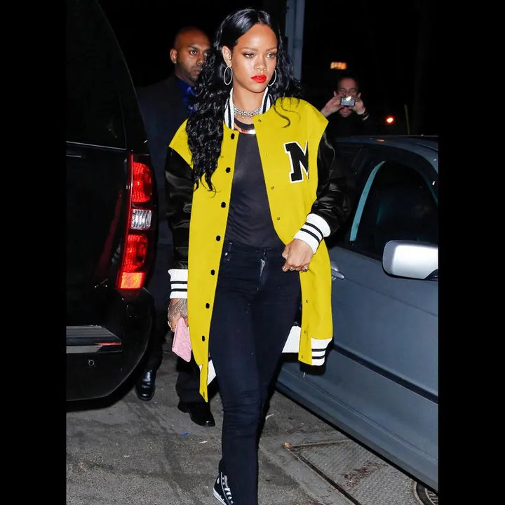 Rihanna Long Trench Coat with collar in United state market