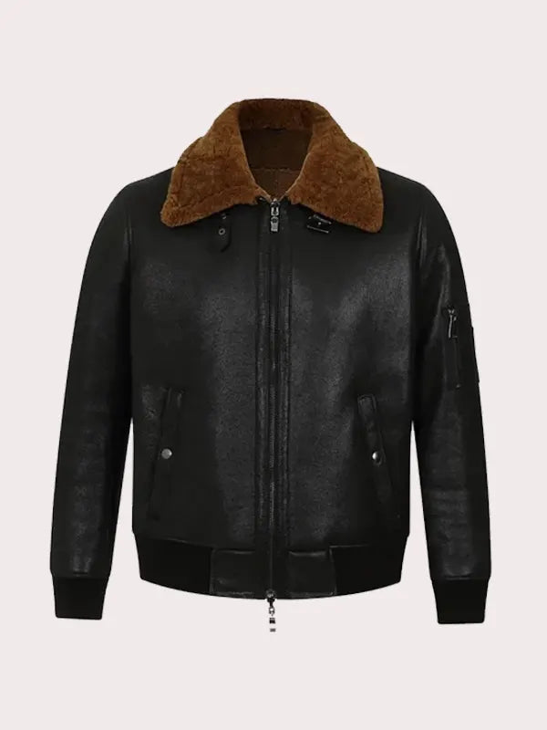 Men's shearling aviator jacket in USA