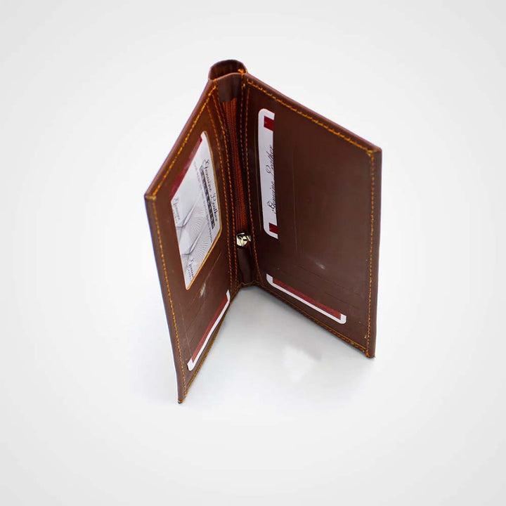 Premium Leather Dark Brown Wallet with cash compartment in German style